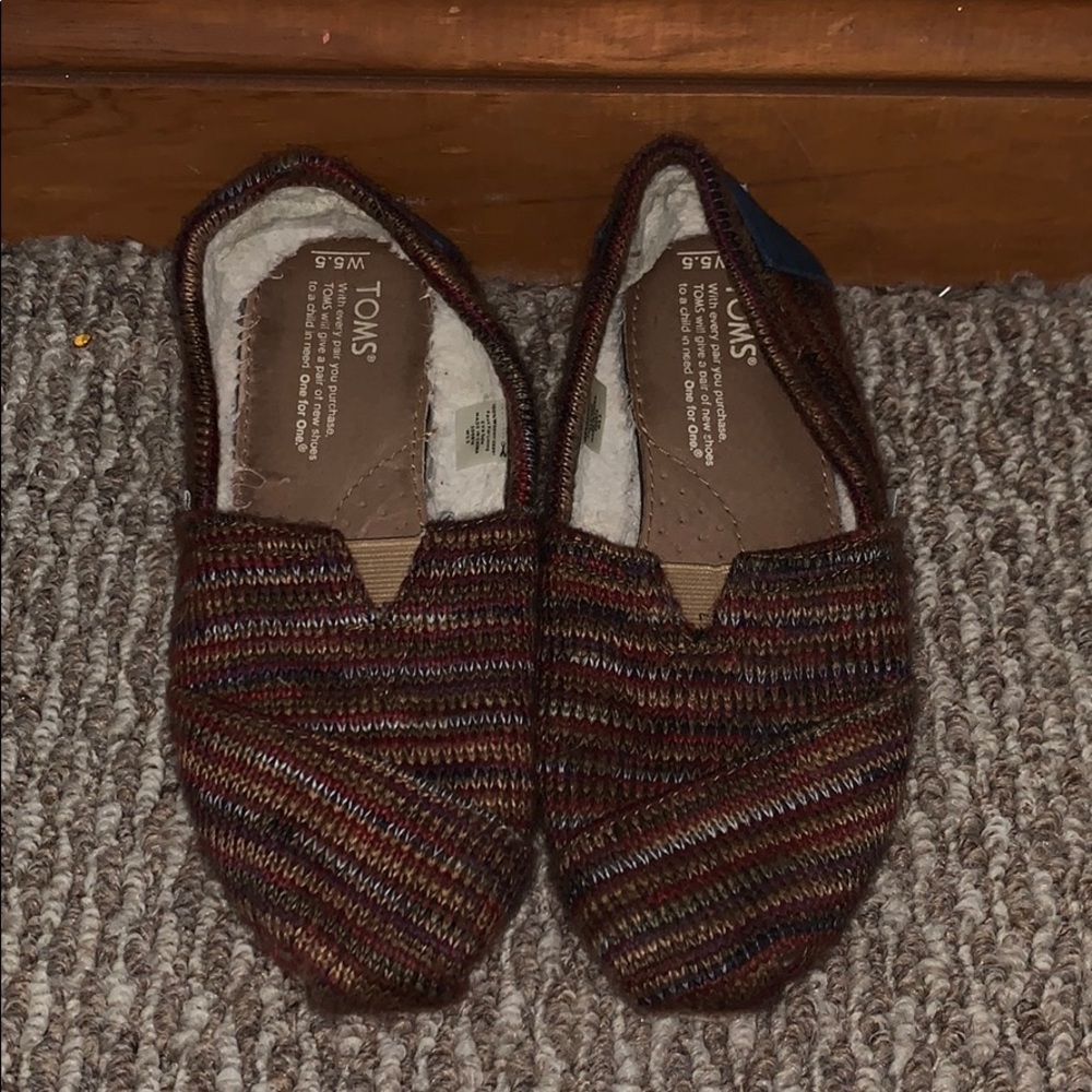 Knitted Multicolor Toms Lined Size 5.5
